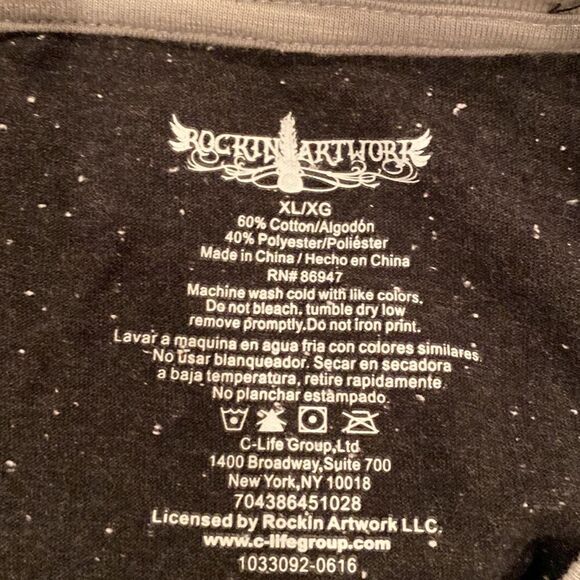 Jimi Hendrix T Shirt Size XL Grey & Black - Picture 8 of 11